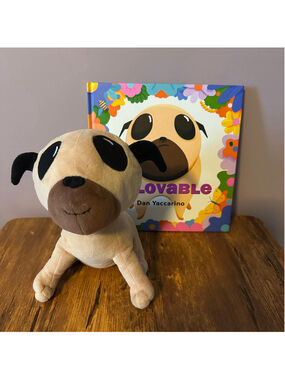 MerryMakers Unlovable Pug Plush & Book Dan Yaccarino 2014 Set